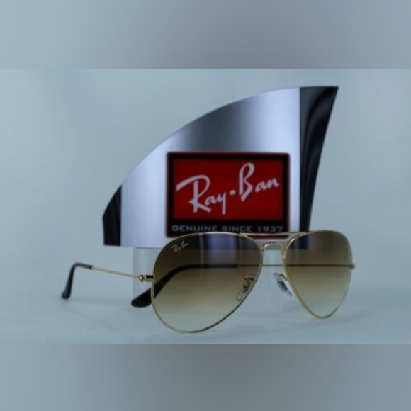 Ray Ban Aviator Gradient Brown RB3025 - Picture 9 of 15